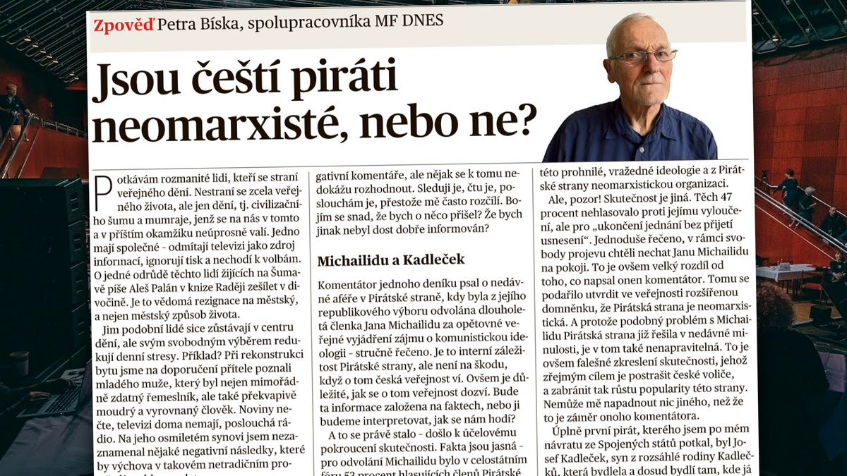 Zpověď Petra Bíska: Jsou Piráti neomarxisté, nebo ne?