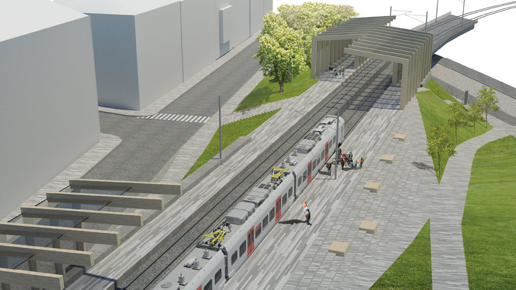 Železniční zastávka U Kříže by měla začít fungovat okolo roku 2025