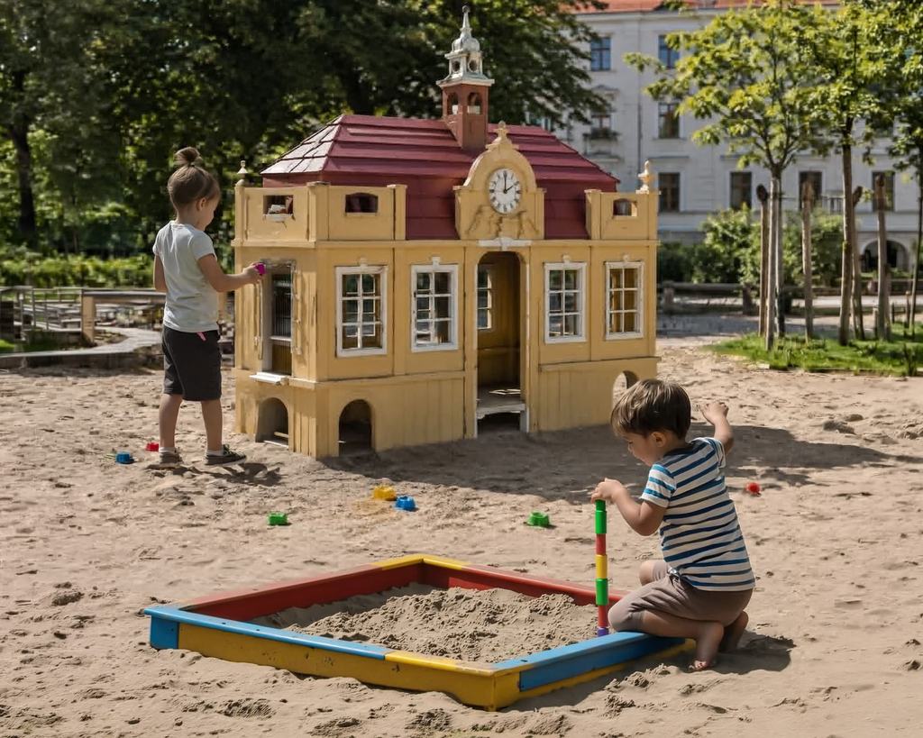Dětské hřiště s maketou Libeňkého zámku? Proč ne!